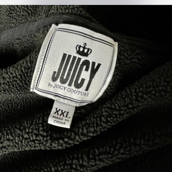 Juicy Couture Jacket Girls XXLarge Black Long Sleeve Full Zip Hooded - Picture 4 of 7